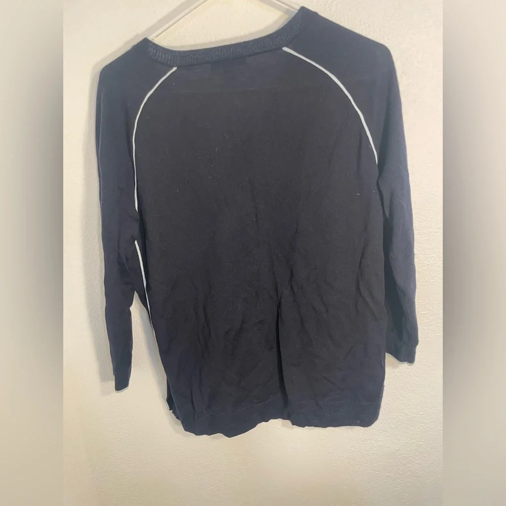 J. Crew Navy V-Neck Sweater, size small